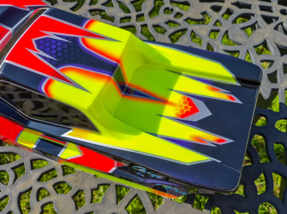 Peinture pour carrosserie de truggy 1/8 - Design quatre couleurs - "Formule Prestige" – Image 5
