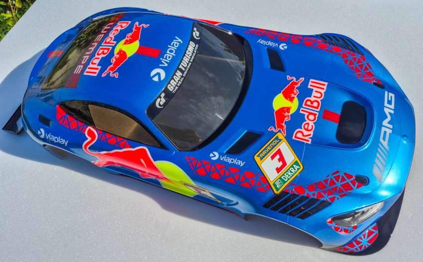 Prestation peinture cinq couleurs pour carrosserie piste 1/8 - "Formule Prestige" – Image 15