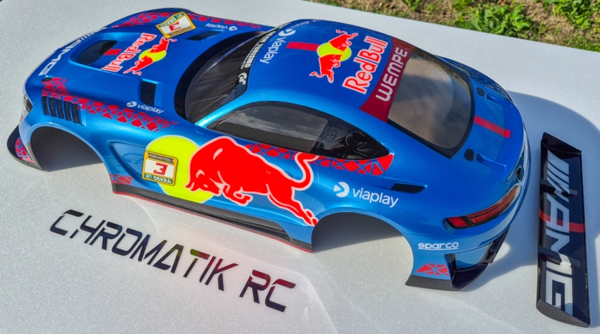 Prestation peinture cinq couleurs pour carrosserie piste 1/8 - "Formule Prestige" – Image 12