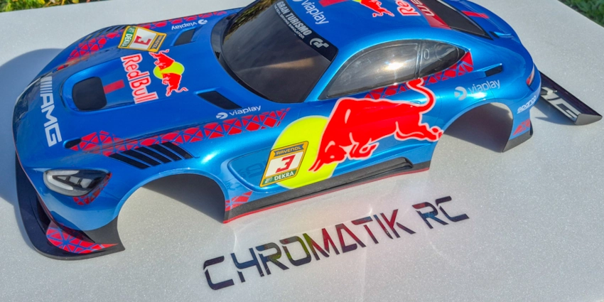 Prestation peinture cinq couleurs pour carrosserie piste 1/8 - "Formule Prestige" – Image 5