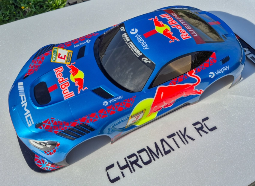 Prestation peinture cinq couleurs pour carrosserie piste 1/8 - "Formule Prestige" – Image 11